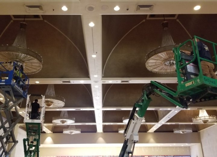 Fairmont - Ballroom Remodel — Remodel of ballroom chandeliers