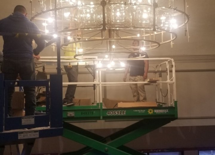 Fairmont - Ballroom Remodel — Remodel of ballroom chandeliers