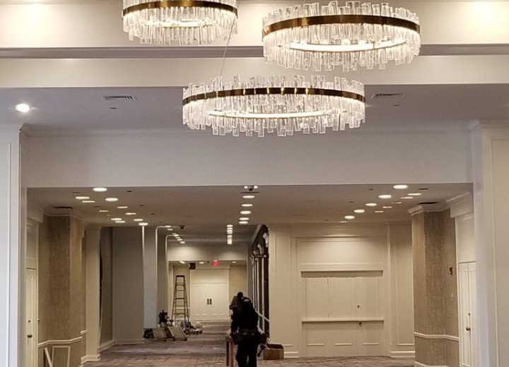 Fairmont - Ballroom Remodel — Remodel of ballroom chandeliers
